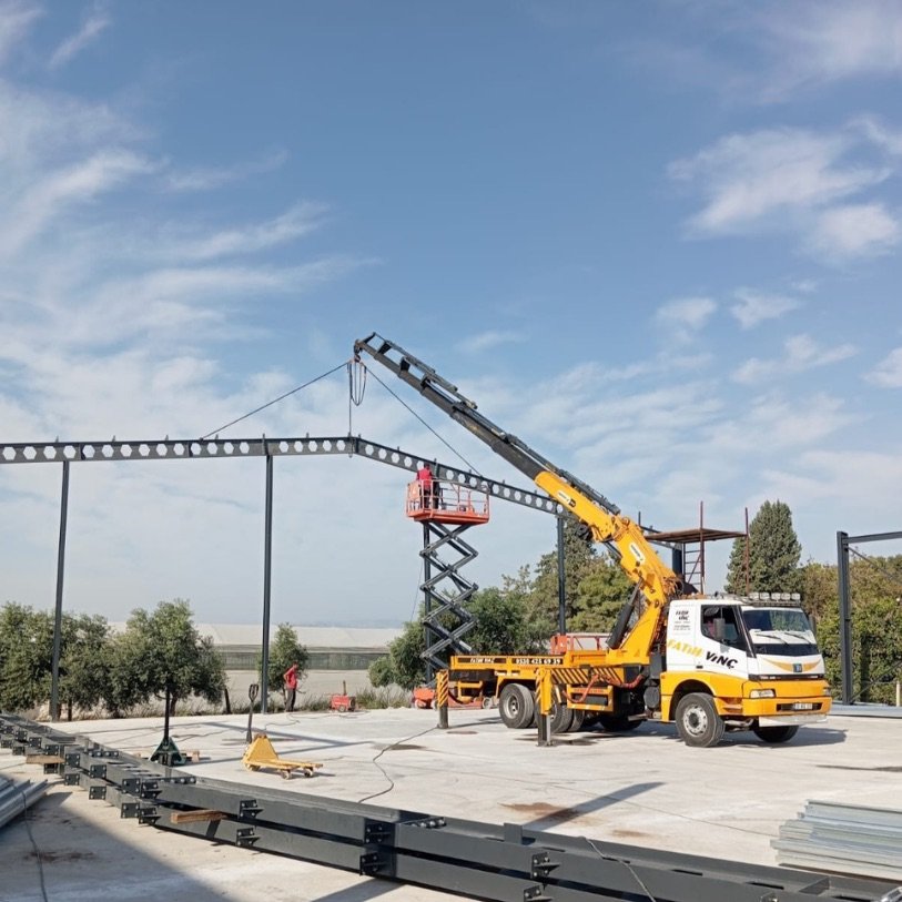 Tarsus inşaat vinç kiralama - yüksek kat montaj işlemi